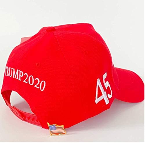 Hyrevue High End Perakende Resmi Donald Trump Şapka Amerika Büyük MAGA Kap 2020 Amerikan Bayrağı Pin ABD Kırmızı,