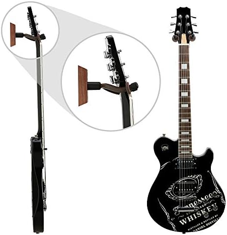 3 Paket Gitar Duvar Montaj, Neboic Ahşap Gitar duvar askısı, Gitar Kanca, Gitar Aksesuarları Akustik Elektrik Bas