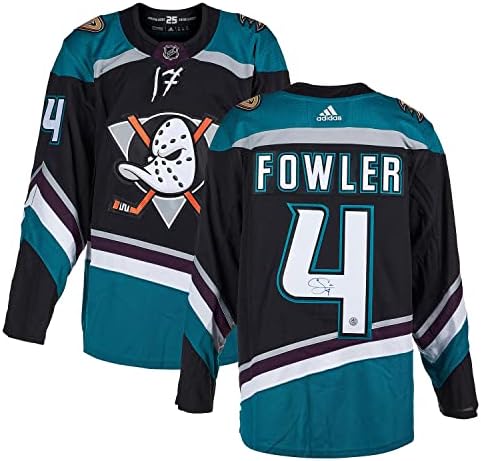 Cam Fowler İmzalı Anaheim Ducks Siyah Retro Üçüncü Adidas Forması-İmzalı NHL Formaları