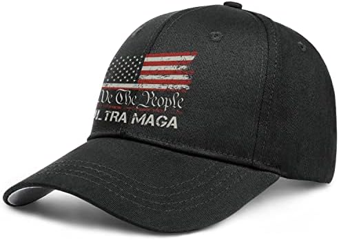 Ultra MAGA Şapka Ultra MAGA ve Bununla gurur Şapka Erkekler Kadınlar için Vintage Ayarlanabilir beyzbol şapkası Nefes