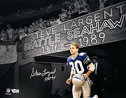 Steve Largent İmzalı Seahawks 11x14 Spotlight Futbol Fotoğrafı HOF 98 Fanatikleri-İmzalı NFL Fotoğrafları
