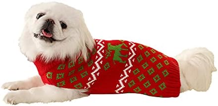 LuzPet Yeni Yıl Noel Köpek Kazak ile Sevimli Komik Ren Geyiği Kintwear Soğuk Çirkin Kalın Noel Köpek Kazak Eşleştirme