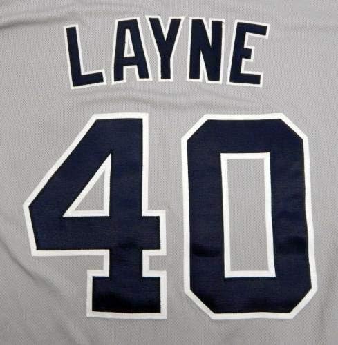 2013 San Diego Padres Tommy Layne 40 Oyun Gri Forma Yayınladı - Oyun Kullanılmış MLB Formaları