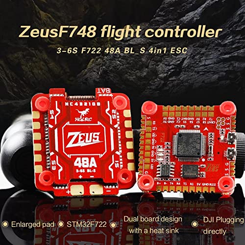 Zeus F748 Yığını 3-6S MPU6000 F722 uçuş kontrolörü 48A BLHELİS 4in1 ESC FPV için Yarış Freestyle Drones DIY Parçaları