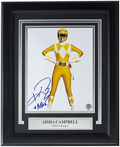 Aisha Campbell Sarı Ranger İmzalı Çerçeveli 8x10 Power Rangers Fotoğraf BAS
