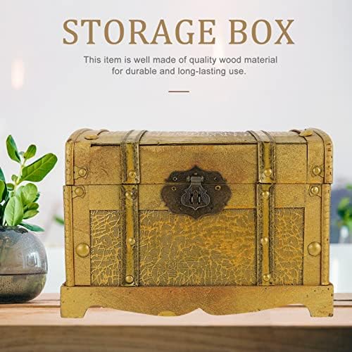 Yardwe Zula Kutusu Altın Hazine Kutusu Antika Ahşap Kutu ahşap biblo kutusu ahşap takı göğüs biblo takı konteyner