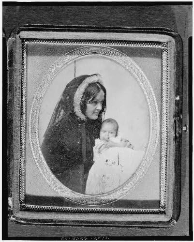 HistoricalFindings Fotoğraf: Gertrude Mercer McCurdy Hubbard ile Bebek, c1855, Anne ve Çocuk, Kadın, Bebek