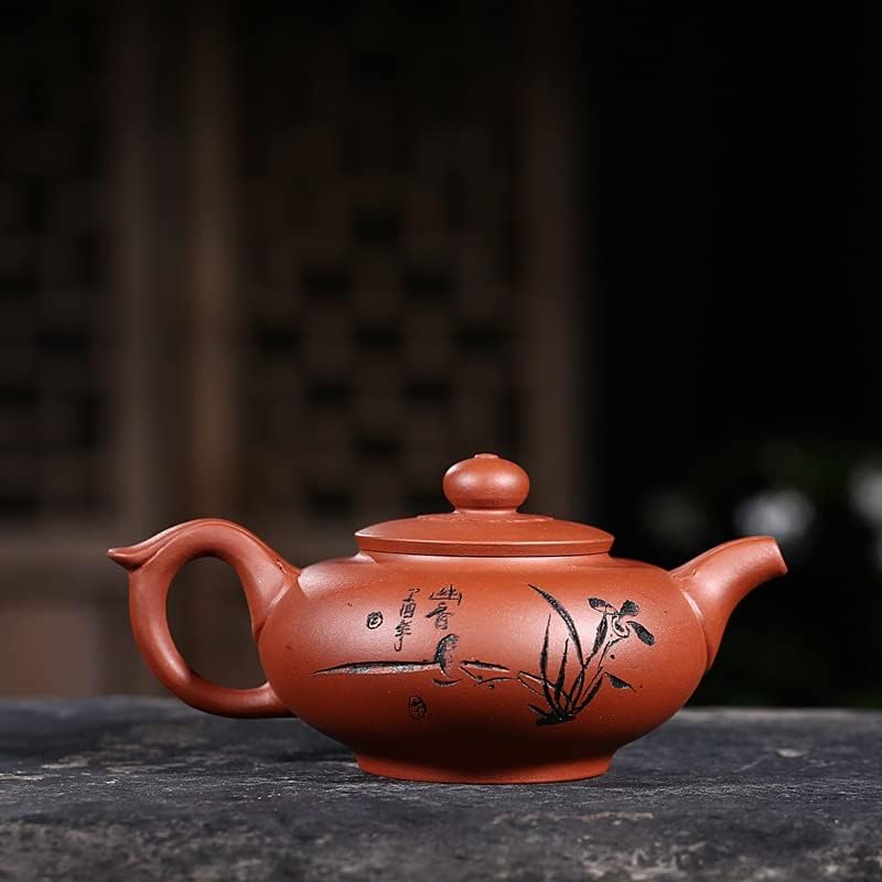 Zisha çay seti otantik ünlü orijinal cevher şeffaf çimento demlik Ruyi mor kum çaydanlık紫砂茶具正品名家原矿清水泥茶壶如意紫砂壶