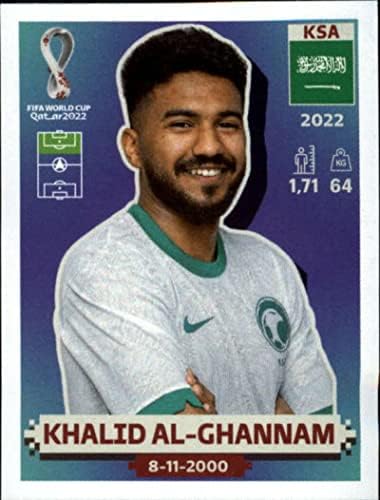 2022 Panini Dünya Kupası Katar Sticker KSA20 Khalid Al-Ghannam C Grubu Suudi Arabistan Mini Etiket Ticaret Kartı