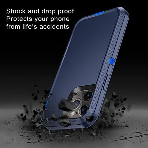 I-HONVA iPhone 11 Pro Max Durumda Darbeye Dayanıklı Toz / Damla Geçirmez 3 Katmanlı Tam Vücut Koruması [Ekran Koruyucu