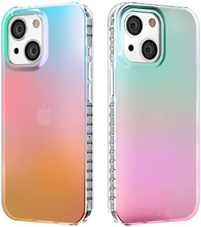 oakxco iPhone 14 Pro Kılıf Yanardöner Holografik, 14 Pro için Sevimli Estetik Floresan Parlak Neon Telefon Kılıfı,