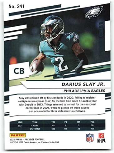 2022 Panini Prestige 241 Darius Slay Jr. Philadelphia Eagles NFL Futbol Ticaret Kartı