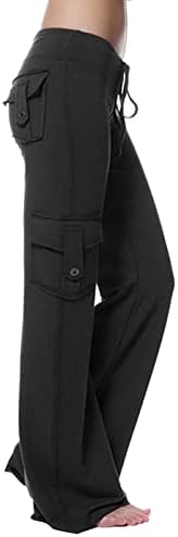 Pijama Pantolon Kadınlar için Yumuşak Orta Bel Siyah ve Beyaz Ekose dinlenme pantolonu Cepler İpli Loungewear Kadınlar