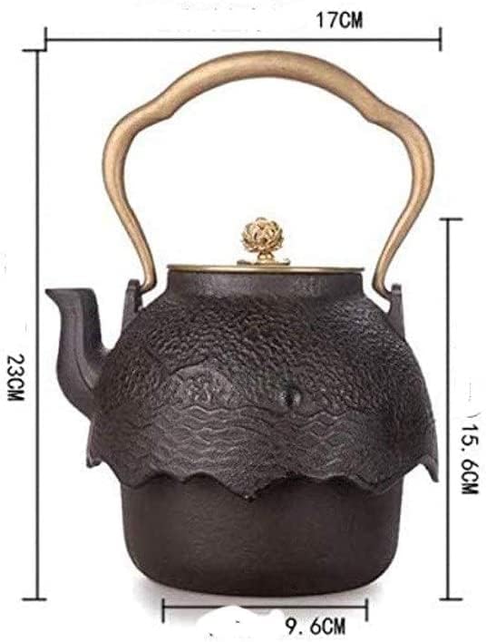 Modern Çaydanlıklar dökme demir tencere Dökme Demir Demlik el yapımı kaplanmamış su ısıtıcısı cezve su çay seti Kabarcık