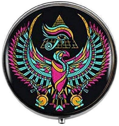 Horus gözü Logo Vintage Takı-Sanat Fotoğraf Hap Kutusu-Charm Hap Kutusu-Cam Şeker Kutusu
