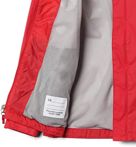 Columbia Youth Boys Su Geçirmez Ceket, Dağ Kırmızısı, X-Small