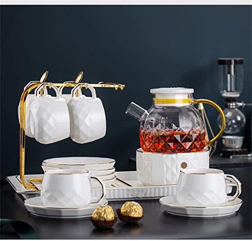 HOUKAİ iskandinav çiçek çaydanlık seti mum ısıtma haşlanmış meyve demlik seramik öğleden sonra çay bardağı çay seti
