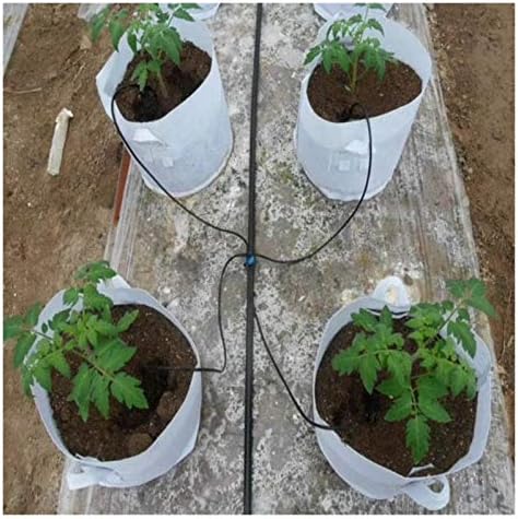 Nuojıe Bahçe Sulama Sistemi Araçları 50 cm Hortum 4 Kavisli Mavi Ok Damla Sulama Yayıcı Kiti Bonsai Çiçek Bitki Damla
