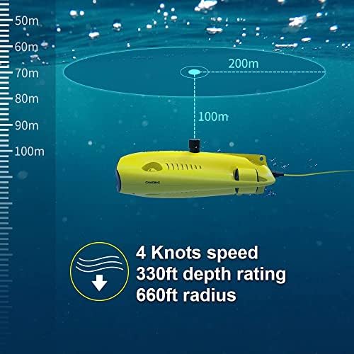 Sualtı Drone, Mini S denizaltı drone ile 4 K+ÇBS Görüntü Sabitleme Kamera için Gerçek Zamanlı Görüntüleme Derinlik